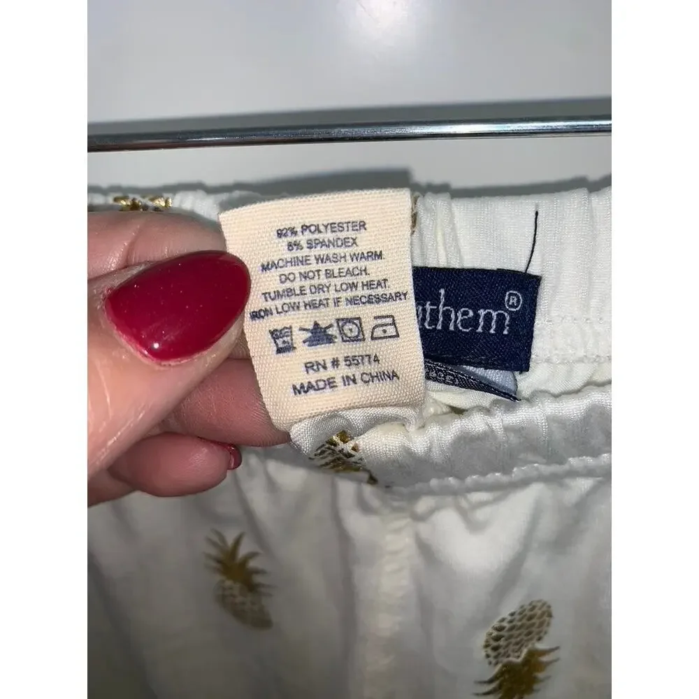 Simply Southern Girl's Ivory Pineapple Casual Soft Pajama‎ Lounge pants